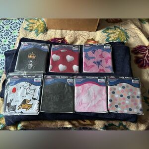 7 brand new packages of two in each so 14 unibody face masks